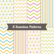Set of Geometric Patterns with Stripes Triangles