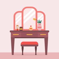 Woman boudoir with table N3