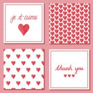 set of cute postcards