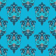 vintage seamless damask vector pattern