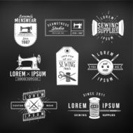 Set of vintage tailor labels emblems and design elements Tailor N2