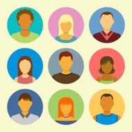 Set of people icons N4
