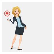 Business woman &amp; phone N9