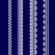 set of white lace ribbons