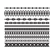 Set of vector borders and lines Design horizontal elements