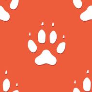 dog footprint seamless pattern