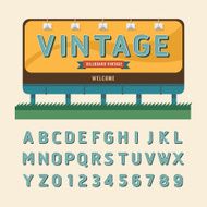 Vector vintage billboard sign signboard banner