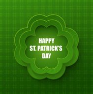 Happy St Patrick&#039;s Day Poster Clover frame