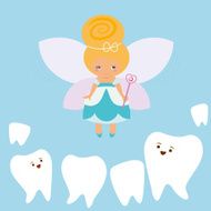 Tooth fairy cartoon illustration N2