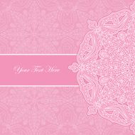 Pink lace pattern with text place