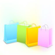 Background with shopping bags