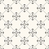 Vector seamless retro pattern with anchors N2