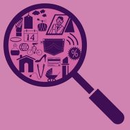 Magnifying glass in a woman&#039;s life