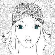 Beautiful face girl The Summer Bandana Headscarf