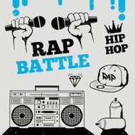 Rap battle hip-hop breakdance music design elements