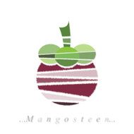 Vector of fruit mangosteen icon