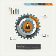 Exclusive circle flat infographic diagram