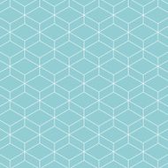 Cube pattern background Vector background blue green
