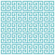 Greek key pattern background Vector background blue green