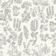 Vector seamless pattern of little flowers in Shabby chic style