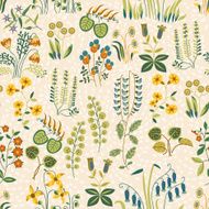 Vector seamless pattern of little flowers in Shabby chic style N2