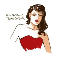 Portrait of beautiful woman