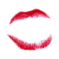 Woman lips on white background Lipstick kiss N6