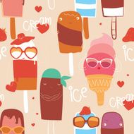 Ice cream fashion seamless print