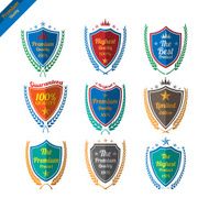 Vintage premium quality labels set Flat design
