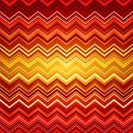 Abstract red and orange zig-zag warped stripes ethnic pattern
