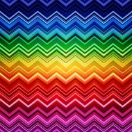 Abstract rainbow zig-zag warped stripes ethnic pattern backgroun