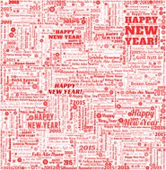 New Year on White Word Background N2