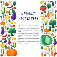 Vector Vegetables Background in Flat Style N5