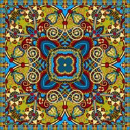 Traditional ornamental floral paisley bandanna Square ornament N98