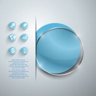 Abstract vector blue banners set