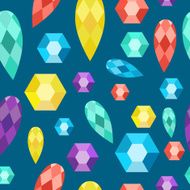 seamless pattern precious stones gems diamonds crystals N3