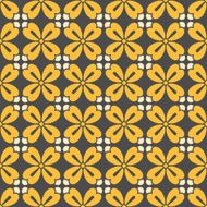 Symmetric geometric floral pattern