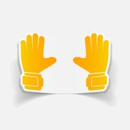 realistic design element gloves N43