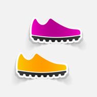 realistic design element sneakers N87