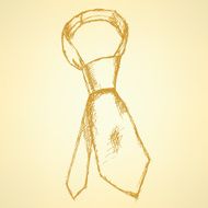 Sketch tie vector vintage background