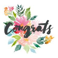 Watercolor greeting card flowers N148