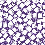 Shopping bags seamless background monochrome vector
