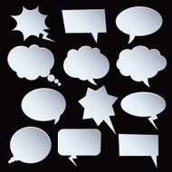 Set of vector comic speech bubbles N2