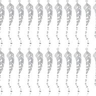 Hand drawn feather isolated on white background N2
