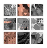 Collection of creative trendy cards Abstract painting templates Handmade texture