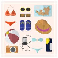 Summer accessories icon great for any use Vector EPS10