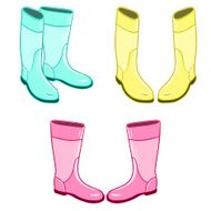 Isolated rubber gumboots N3