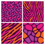 Animal Fur Textures in Wild Colors