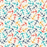 Seamless vector pattern of anchor shape and line N4