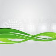 Abstract background with green wave